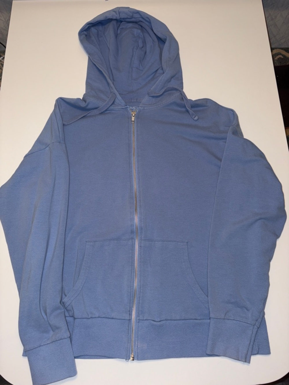 Light Blue Zip-Up Hoodie